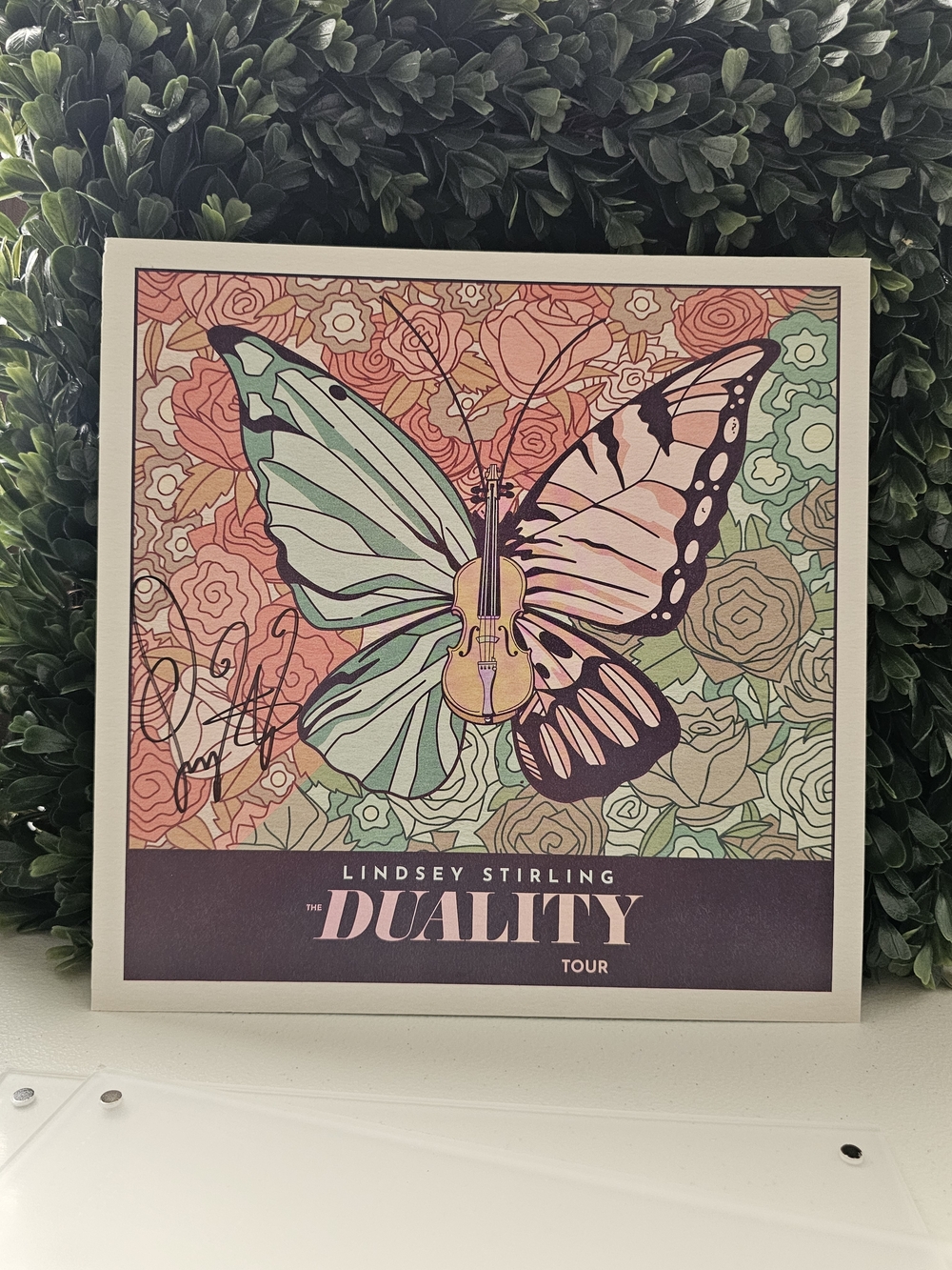 Lindsey Stirling "Duality" Tour Autographed Art Print - Violin Butterfly